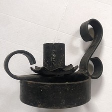 Ancien Bougeoir Fer Forgé -