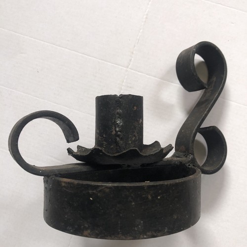 Ancien bougeoir fer forgé - bougeoir,