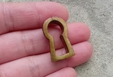OLD BUILT-IN ENTRANCE KEY FURNITURE LOCK bronze 18×31mm No.9D