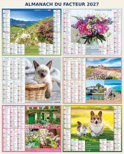Calendriers poste 2027 - poste,