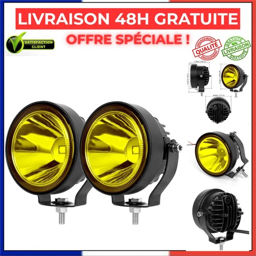 Feux led 60w pouces jaune - led,