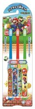 Lot de 3 brosses à dents Bandai Super Mario Series rouge, bleu, vert avec...