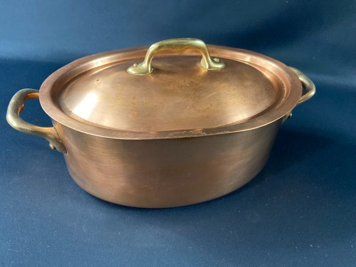 Grande cocotte ovale cuivre