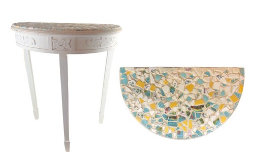 Vtg broken china mosaic - vtg,