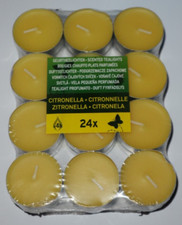 Lot 24 Bougies Chauffe-Plats Parfumées Citronnelle Anti Moustique