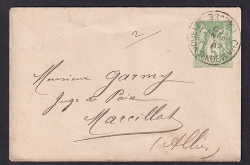 Entier postal avec - , cachet