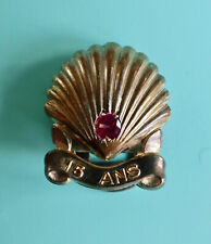 Cartier bijou boutonnière VERMEIL ET RUBIS coquille saint jacques Shell 15 ans