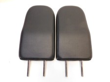 PAIR 2022-2025 Mitsubishi Outlander Rear Third 3rd Row BLACK LEATHER Headrests