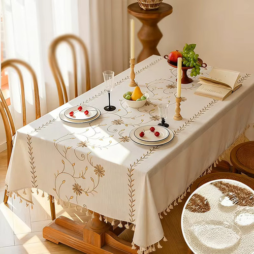 Nappe rectangulaire coton lin - nappe,