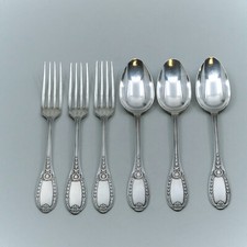 Apollo / Société Générale de Coutellerie et Orfèvrerie 6 Pc Set 3 Fork 3 Spoon