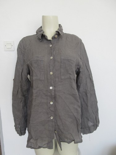 Chemisier gris lin talia - en,