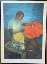 Le décorateur d’ombrelles - Louis Toffoli - Lithographie signée numérotée