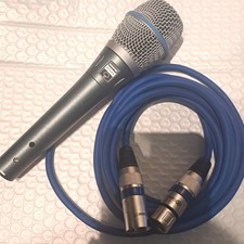 Shure Beta 87A Handheld Microphone with GearIT XLR Cable 10' M/F 3-pin Balanced