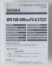 Manuel D'Utilisation Sigma APO