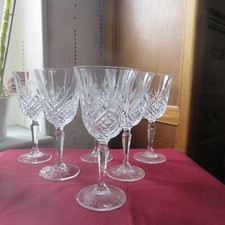 6 red wine glasses crystal d arches model masquerade H 16.5 cm