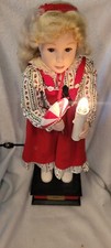 Vintage Holiday Creations~24" Animated Girl w/ Lolipop Lighted Candle Christmas