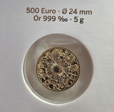 Pièce de 500€ Or 999 %
