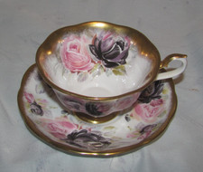 Vintage Royal Albert Summer Bounty Tourmaline Cabbage Rose Tea Cup and Saucer