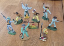 RARE LOT DE 8 INDIENS COWBOYS