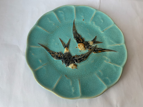 Ancienne assiette barbotine - ancienne, en
