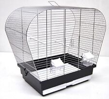 Cage À Oiseaux Vogelheim Pour Perruches Chromé Noir 60 Cm