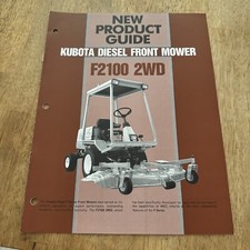 Vintage Kubota Diesel Front Mower F2100 2WD New Product Guide