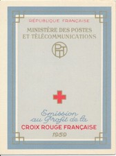 Timbre France Carnet Croix rouge 1959**