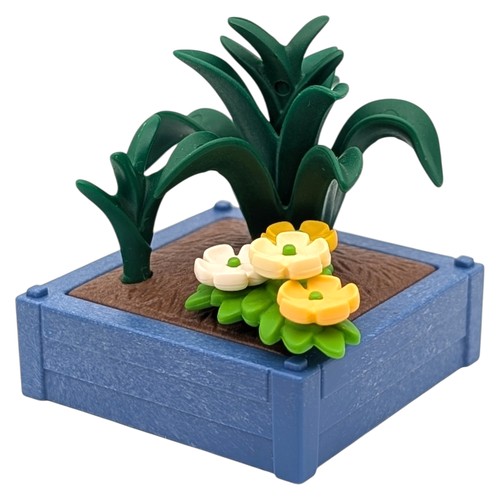 Playmobil pot carré bleu avec