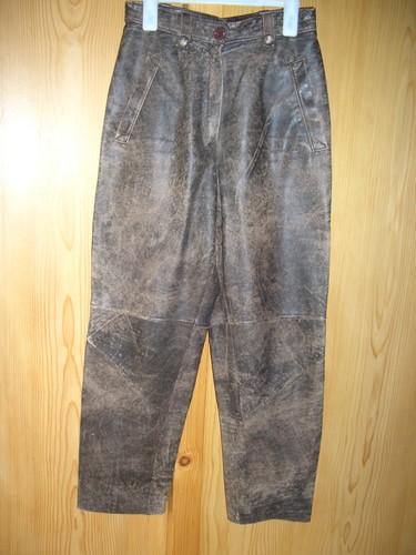 Pantalon cuir ancien - cuir,