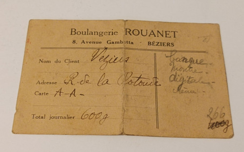 1941 carte ticket - , de