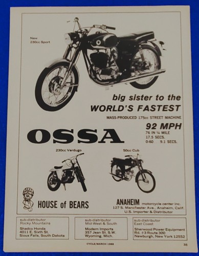 1966 ossa 230 sport - ossa,