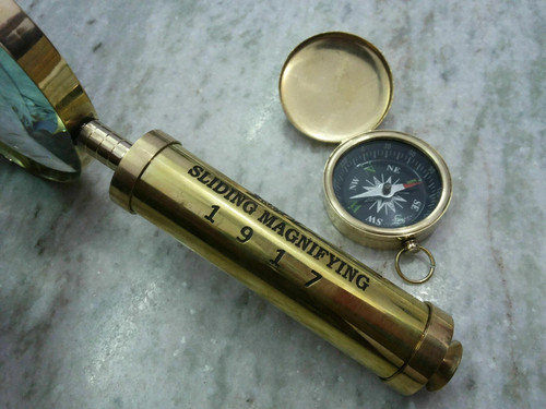 Ancienne loupe laiton - , vintage