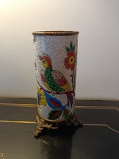 Rare vase Longwy - Oiseau Et