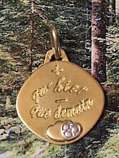 Médaille d'amour Augis, Vintage, Or 18 Cts, 1,50grs