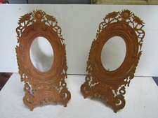paire de cadre en bois sculpte
