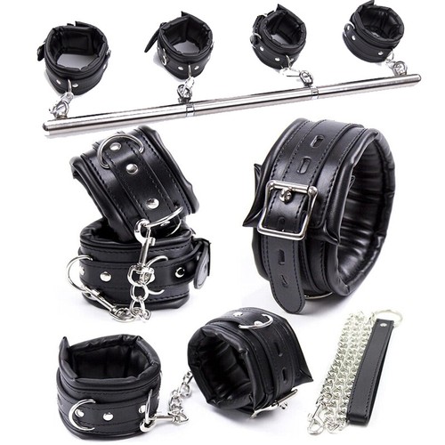 Cuir noir menottes - pu,