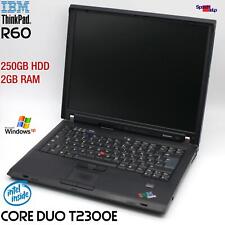 Notebook IBM LENOVO THINKPAD R60 Dual Core Laptop 250 Go HDD 2 Go RAM Windows XP