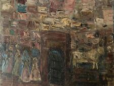 Very Beautiful Oil Painting On Canvas 1950 House Expressionist Expressionism