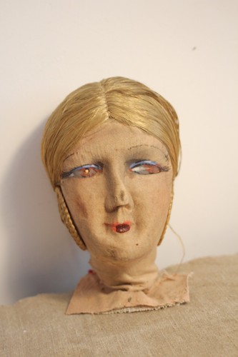 Ancienne tête poupée de - ancienne,