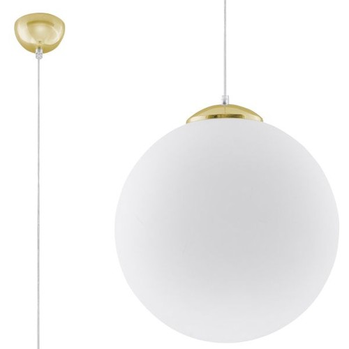 Suspension acier blanc e27 - suspension, or/blanc