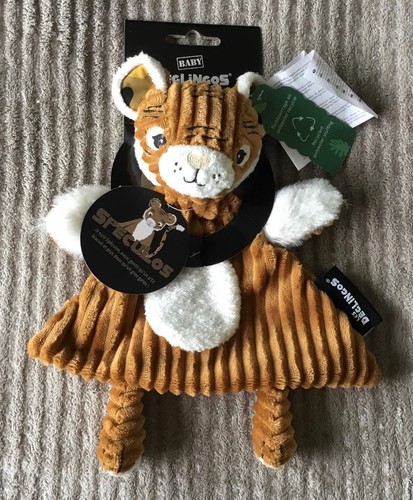 Doudou tigre marron blanc - marron,