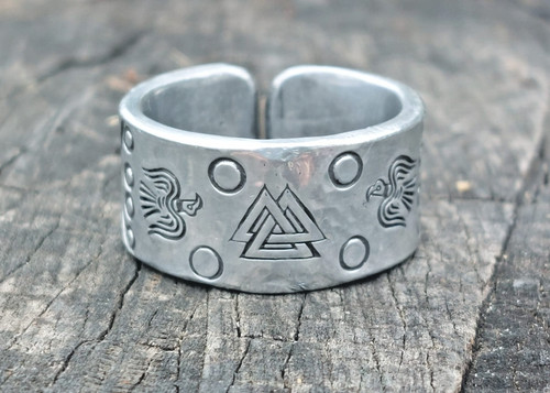 Anneau viking odin valknut - odin,