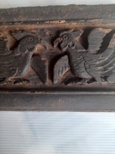 Antique 18th Century Wooden Panel Gothic Sculpture Medieval Middle Ages Gothic 