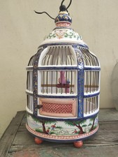 Earthenware De Desvres Bird Cage.