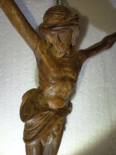 crucifix ancien christ en bois