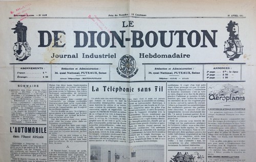 Dion bouton journal - bouton,