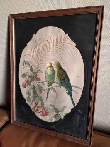 Ancien tableau gouache - ancien, la