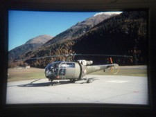 Alouette III V-208 (gns5) Swiss Air Force Samedan 1999 Kodachrome 64 slide