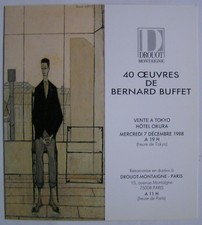 BERNARD BUFFET - invitation cardboard - 1988