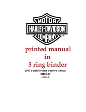Printed Service Repair Work Shop Manual 2007 Harley Davidson FLSTF Fat Boy